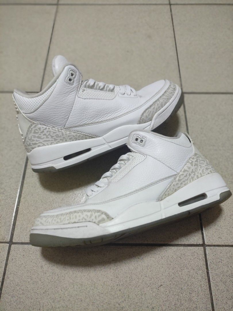 Jordan 3 triple on sale white