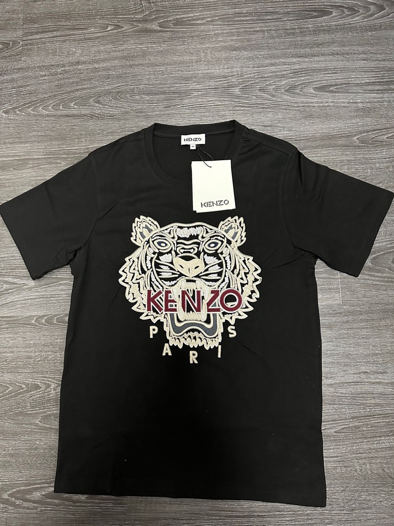 Kenzo t shirt gold tiger on sale
