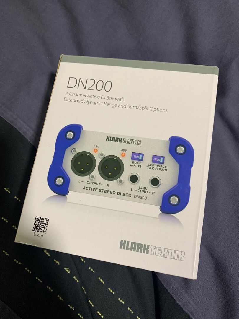 Klark Teknik DN200V2 Active Stereo DI Box, Audio, Other Audio Equipment