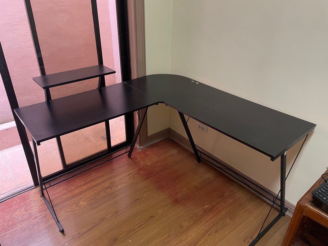 L shape Computer Table, Furniture & Home Living, Furniture, Tables & Sets on Carousell