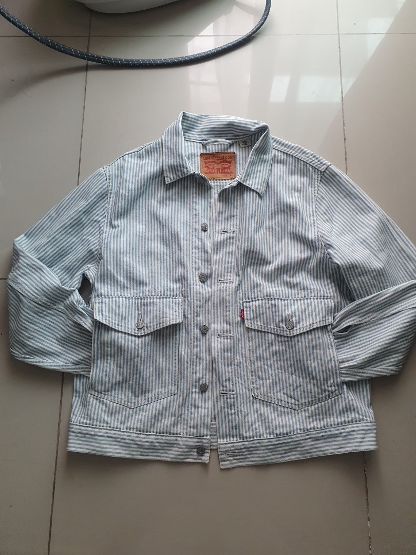 Levi's Striped Denim Jacket, Men's Fashion, Coats, Jackets and Outerwear on  Carousell
