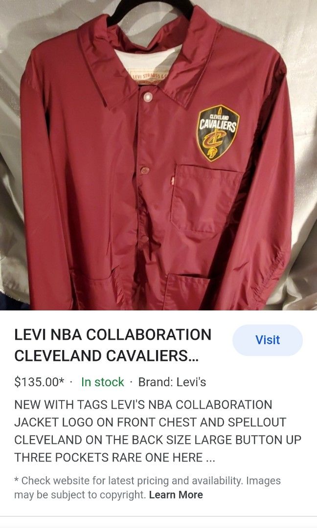 LEVI'S X NBA CLEVELAND, Men's Fashion, Coats, Jackets and Outerwear on  Carousell