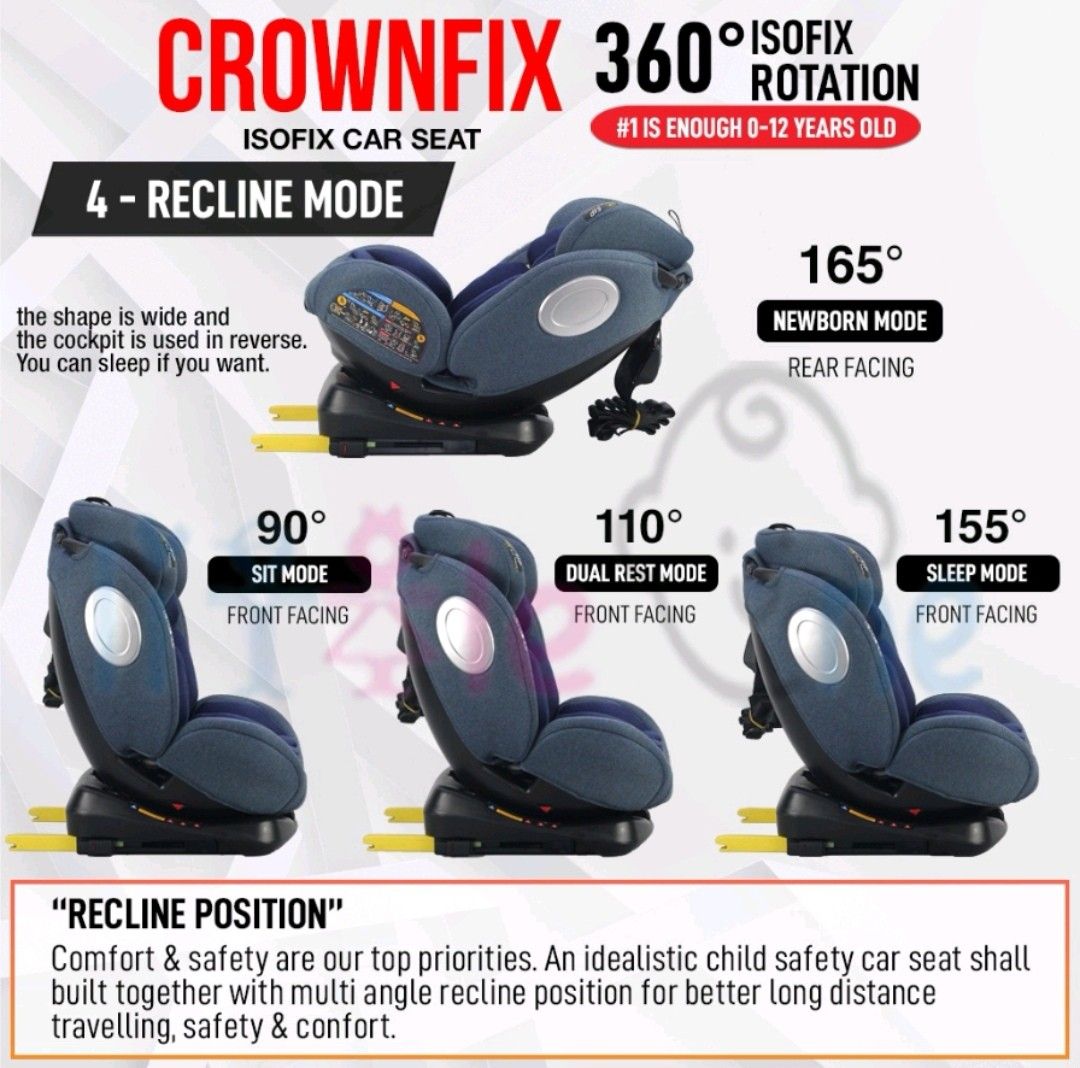 Little One Crownfix 360 Isofix Baby Car Seat