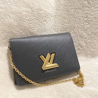 Louis Vuitton Twist Belt Chain Wallet Epi Black Gold M68750