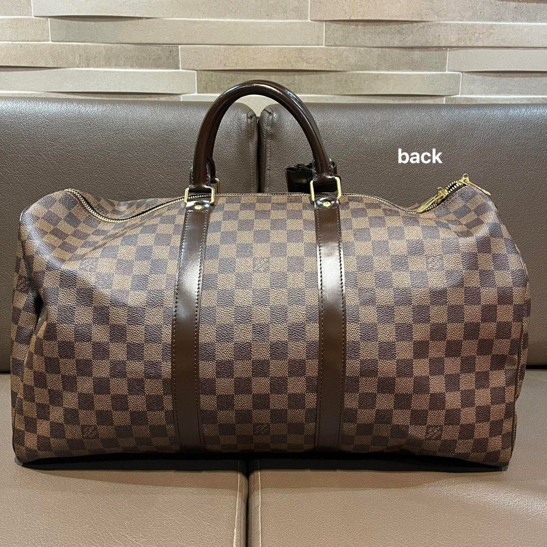 Louis Vuitton Damier Ebene Keepall Bandoulière 55 w/ Strap - Brown Luggage  and Travel, Handbags - LOU798935