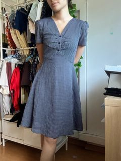 Love and bravery checkered dress