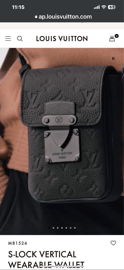 LV S-Lock Vertical wearable wallet