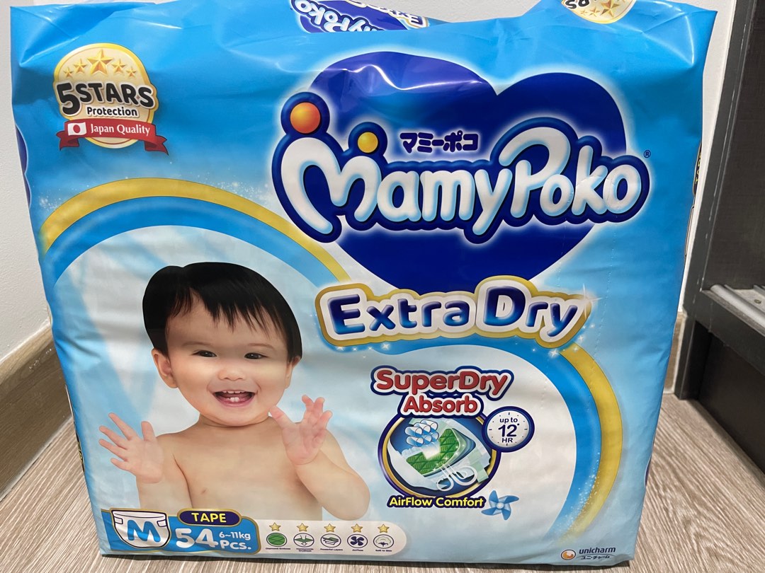 MamyPoko Extra Dry Skin Tape M54, Babies & Kids, Bathing & Changing
