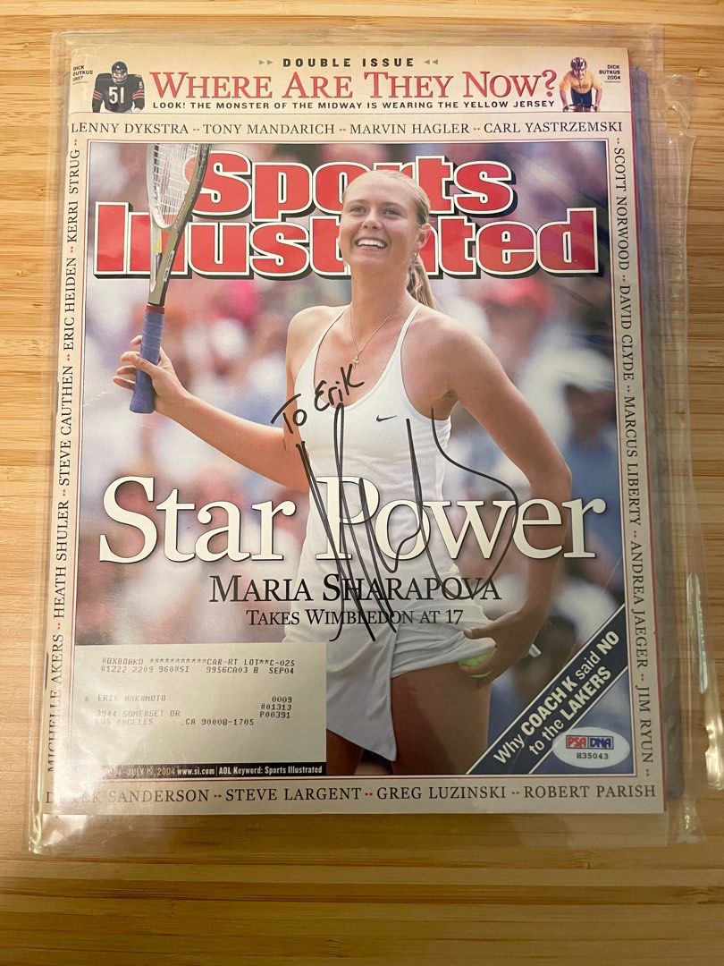 maria sharapova sports illustrated cover