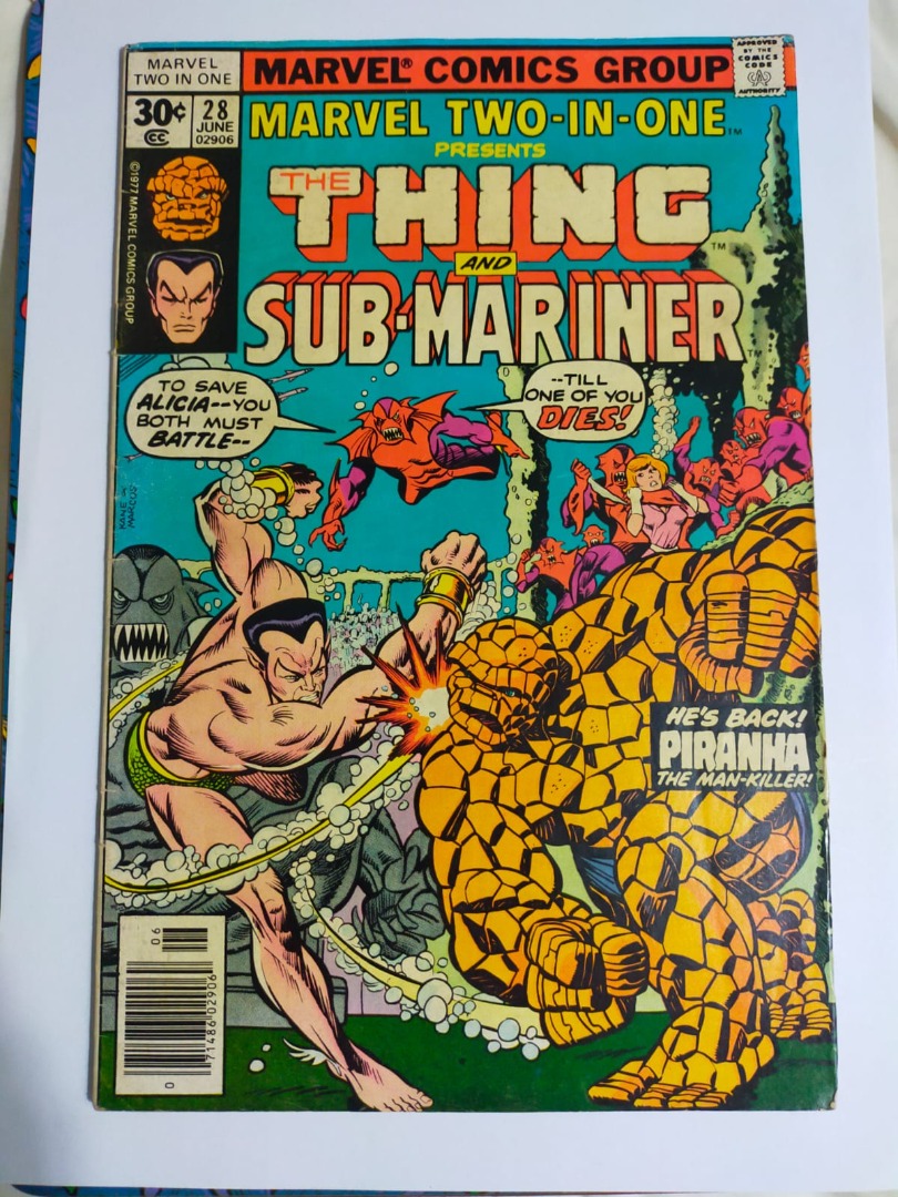 Marvel Two In One #28 (Jun. 1977, Marvel) Presents The Thing And Sub ...