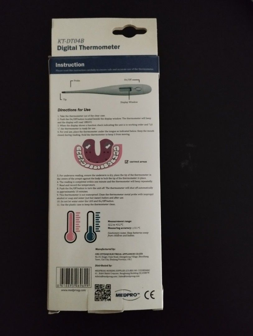 MEDPRO digital thermometer, Health & Nutrition, Thermometers on Carousell