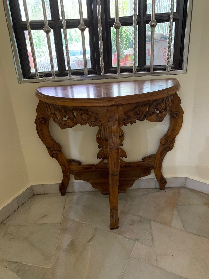 Meja hiasan kayu jati, Furniture & Home Living, Furniture, Other Home