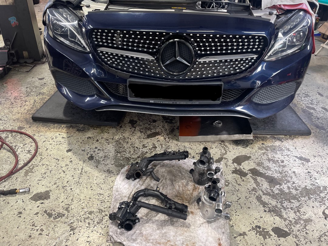 Mercedes w205 Thermostat and Water Pump Replacement, Car Accessories