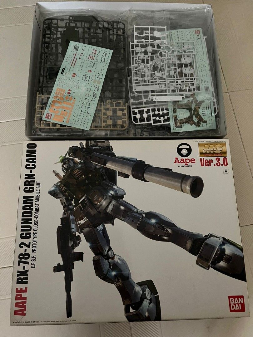 MG 1/100 AAPE RX-78-2 GUNDAM GRN-CAMO (Category: Gundam Model Kits) located in Singapore. Submitted by alexiscole47633 (Listing ID 1212085093, Image 1). Description: Pic as shown.