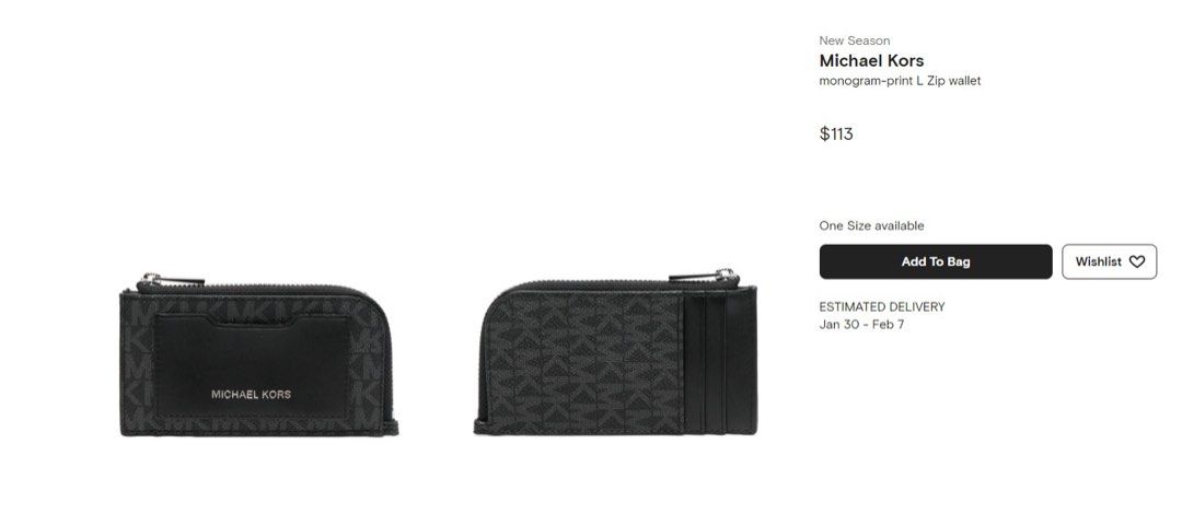 Michael Kors Monogram print L Zip Wallet Men s Fashion Watches