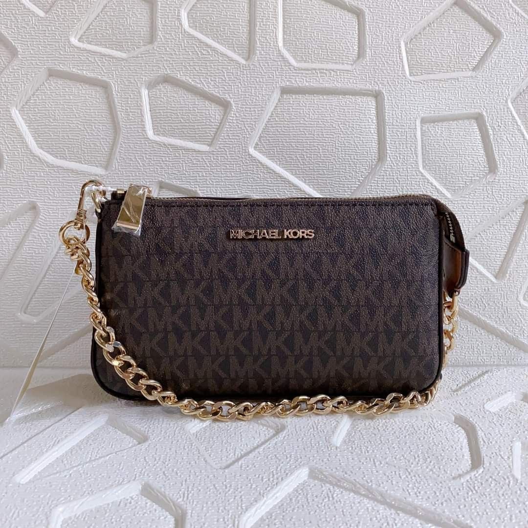 Michael Kors Pouchette Sling Bag, Luxury, Bags & Wallets on Carousell