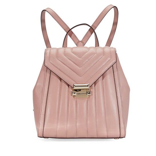 Michael kors whitney quilted leather backpack shop