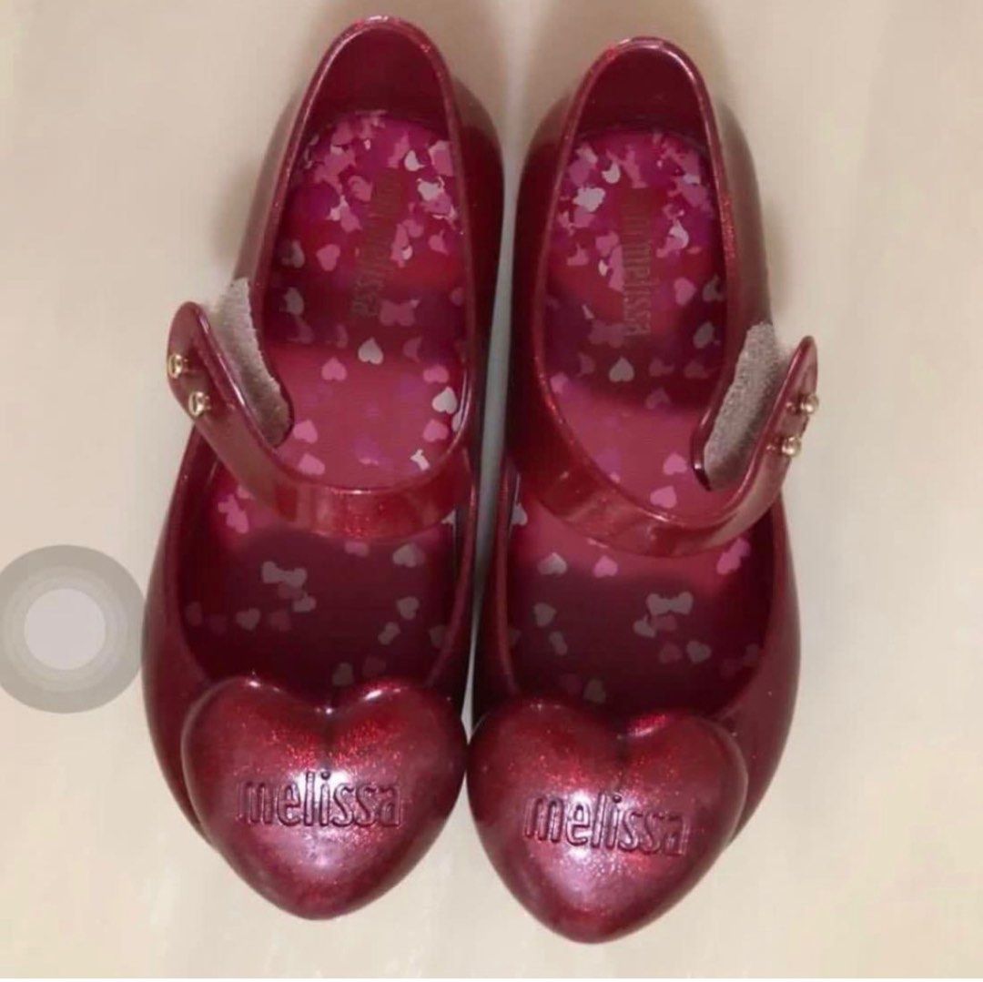 Red glitter flat shoes on sale