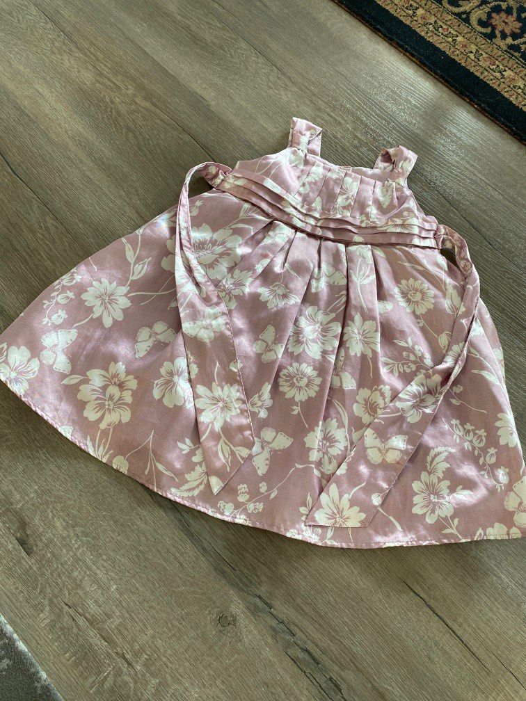 Monsoon UK lilac butterfly with tutu lining satin dress Babies
