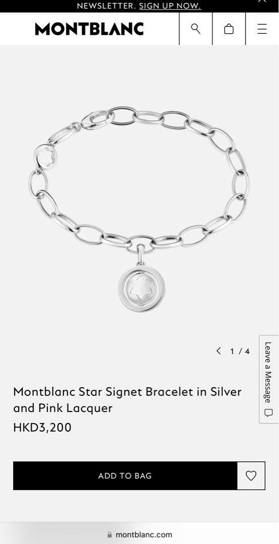 Montblanc star signet on sale bracelet