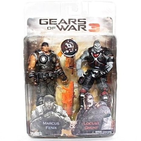 NECA Gears of War 3 Action Figure 2pack Marcus Fenix Locust Grunt for sale  online