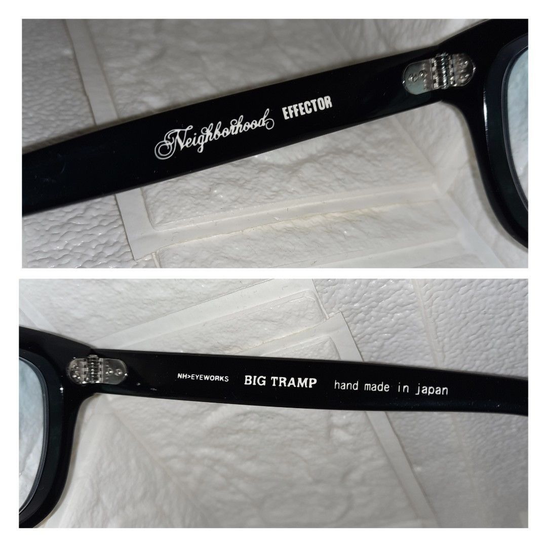 Neighborhood x EFFECTOR BIG TRAMP GLASSES 日產手造黑色粗框鏡架, 男