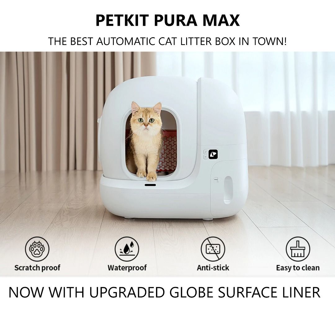 PETKIT Pura Max Automatic Self Cleaning Cat Litter Box Smart Litter Box Upgraded Surface Liner