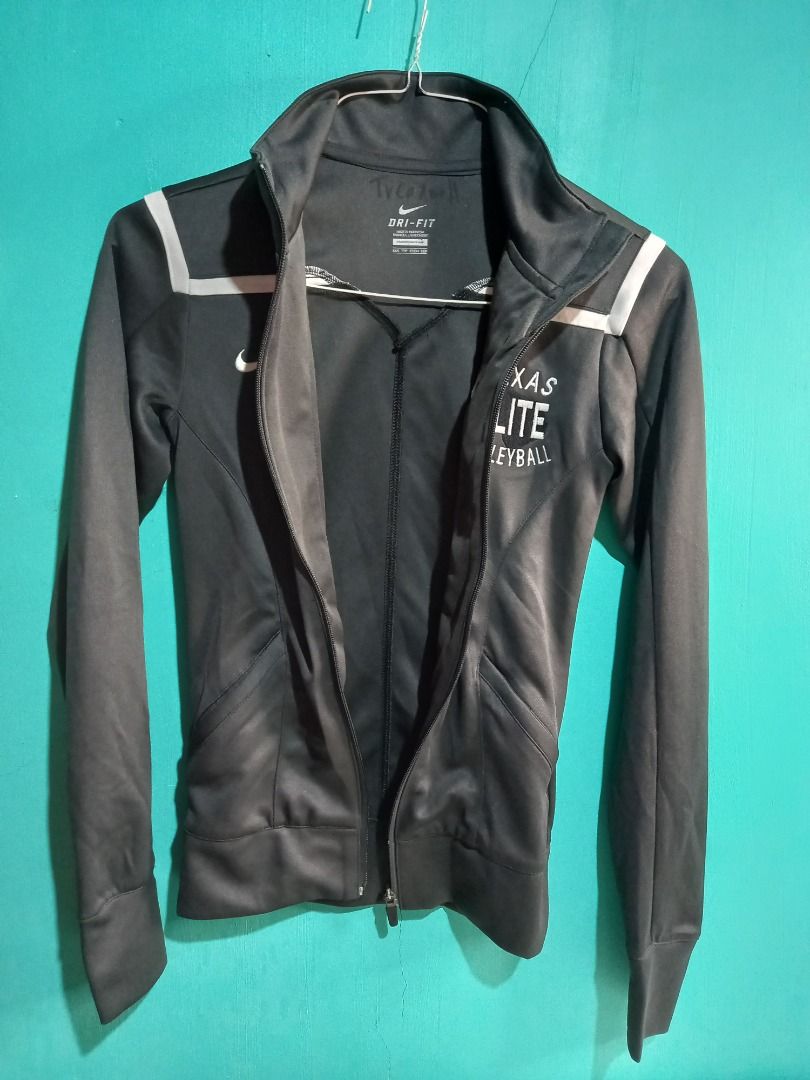 Nike Texas Elite Volleyball Jersey Jacket Gray DriFit, Women's Fashion