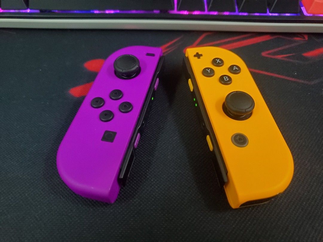 Orange purple store joycons
