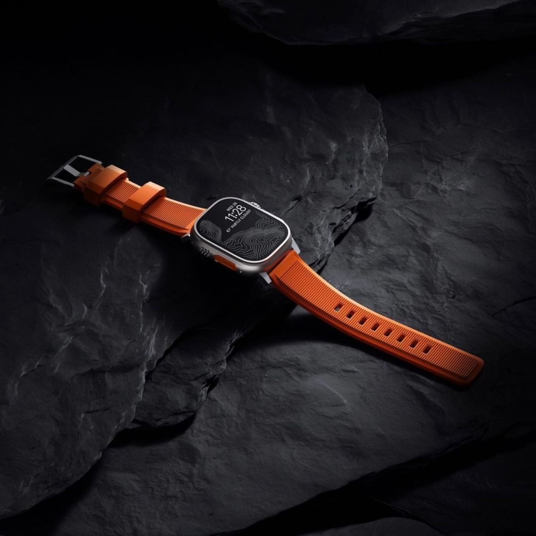 Nomad Rugged Silicone FKM Rubber Sports Strap for Apple Watch 49mm