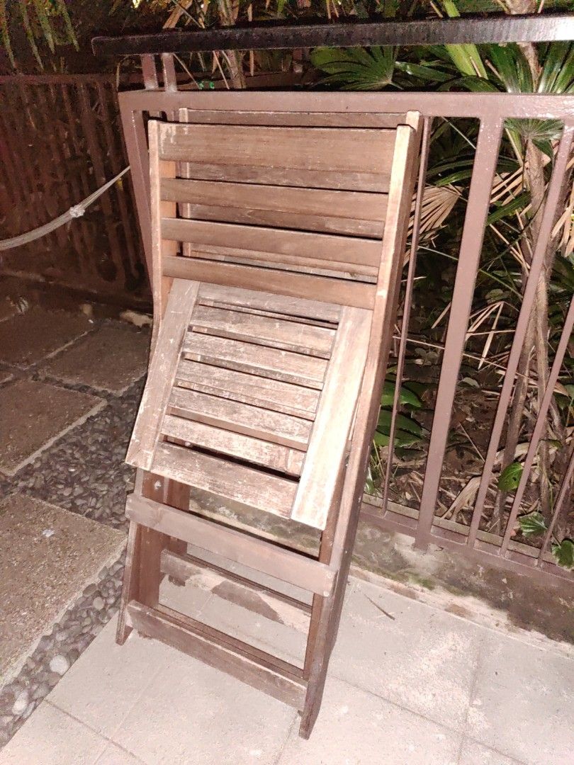 Outdoor Ikea Wooden Chairs, Furniture & Home Living, Outdoor Furniture