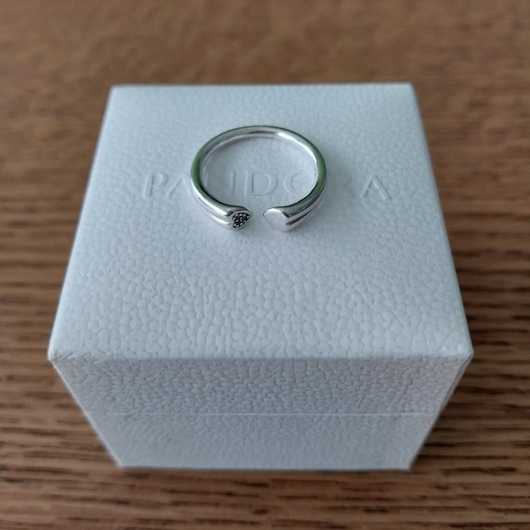 Polished open top heart ring pandora