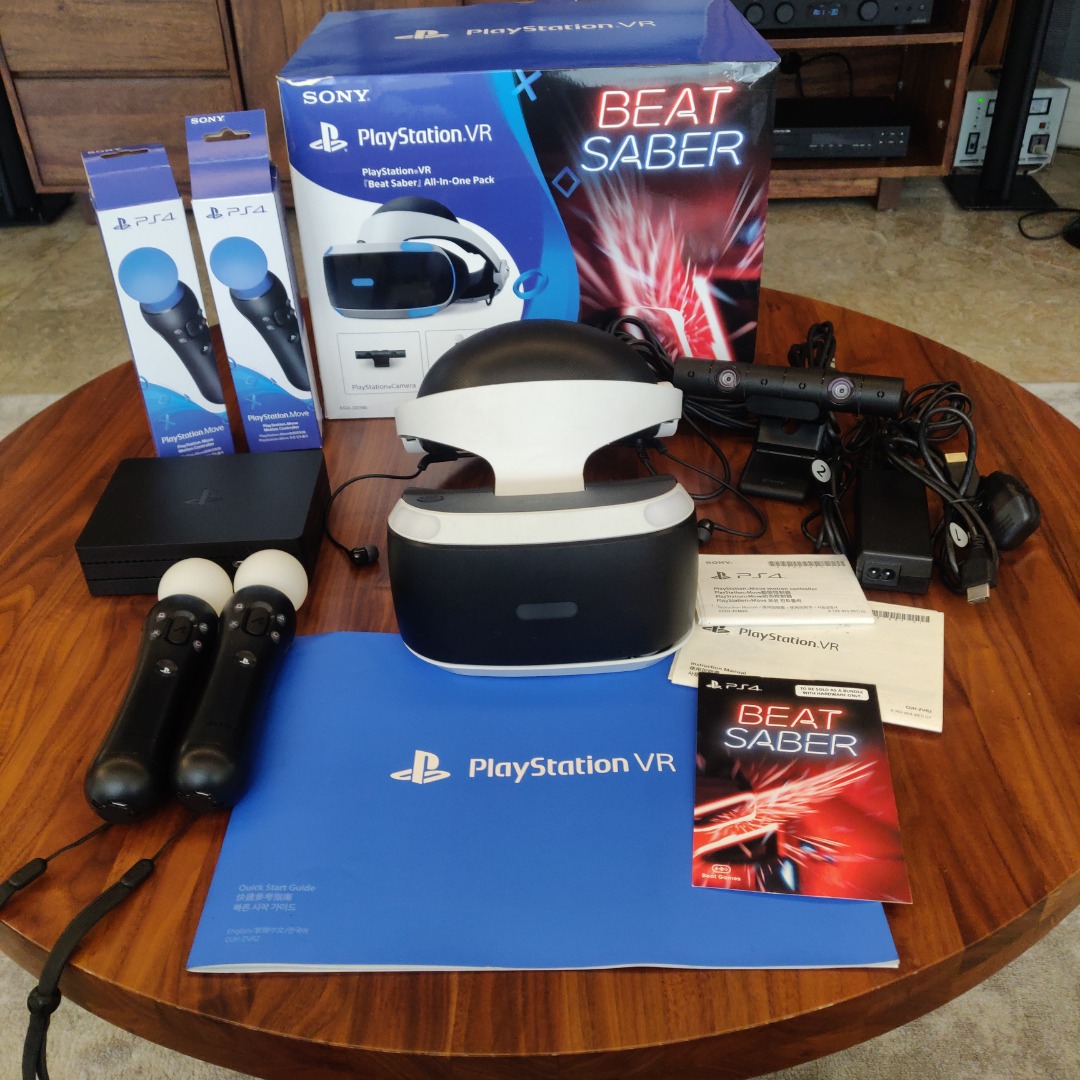 Playstation 4 vr beat saber bundle best sale