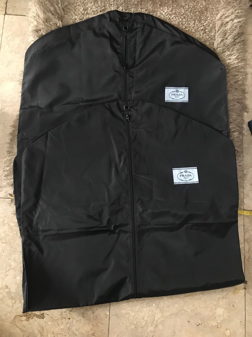Prada cover suit dust bag db pembungkus jas jaket dress mewah bahan