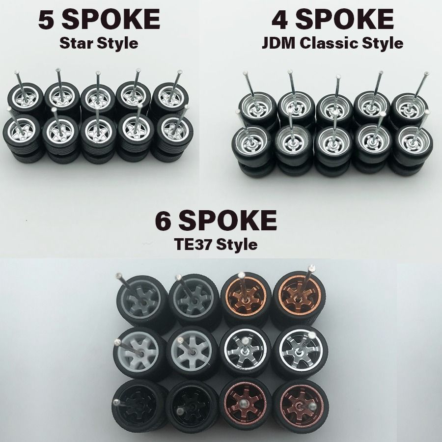 Real Rider wheels and tyres for 1/64 Hot Wheels, Hobbies & Toys, Toys ...