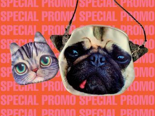 Pug & Kitten Pouches (Handmade)
