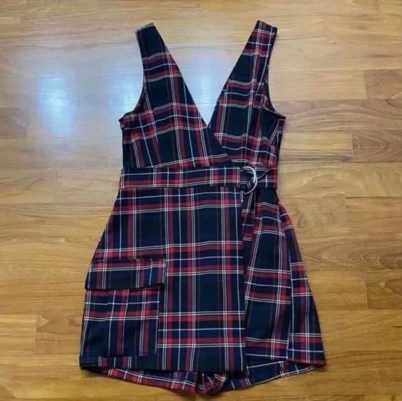Pull and shop bear overall dress