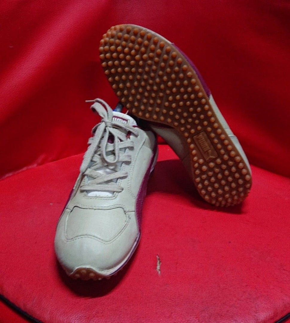 Puma leather running shoes store