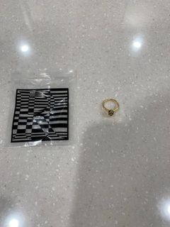 Recovery 金色 烏鴉頭骨戒指