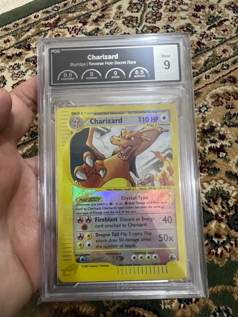Reversed Holo Skyridge Charizard PCG 9, Hobbies & Toys, Collectibles