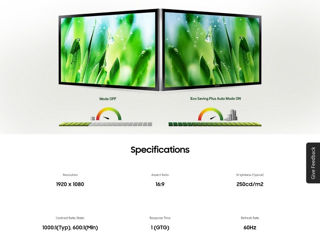 Samsung Monitor LS24D, Computers & Tech, Parts & Accessories, Monitor ...