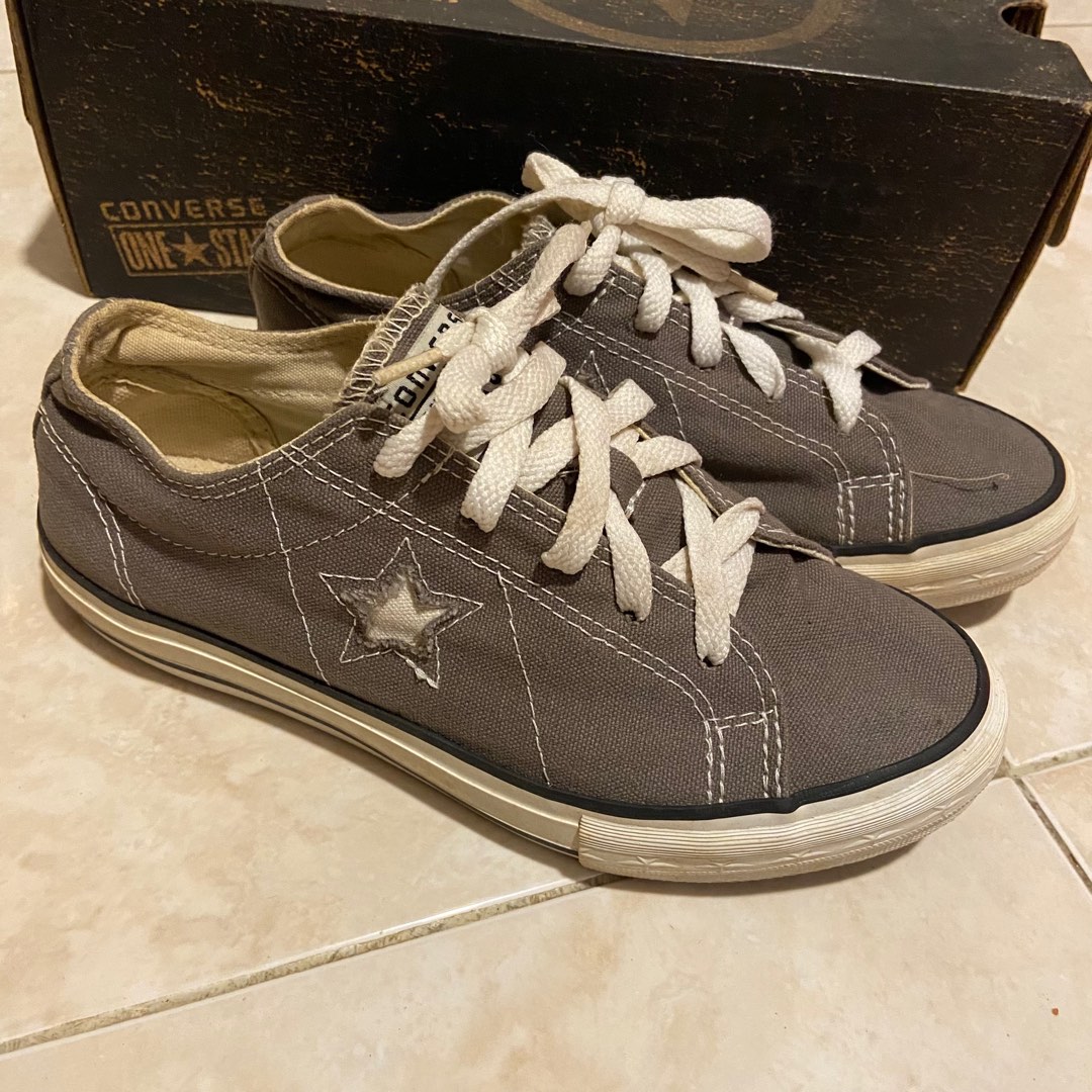 Sepatu Sneakers Anak Unisex Converse One Star Dx Ox Charcoal Vintage Second Original Fesyen Wanita Sepatu di Carousell