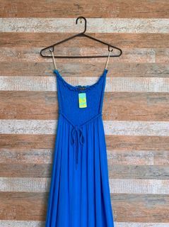 Shirred Bodice Strapless Beach Maxi Dress (Twenty One)