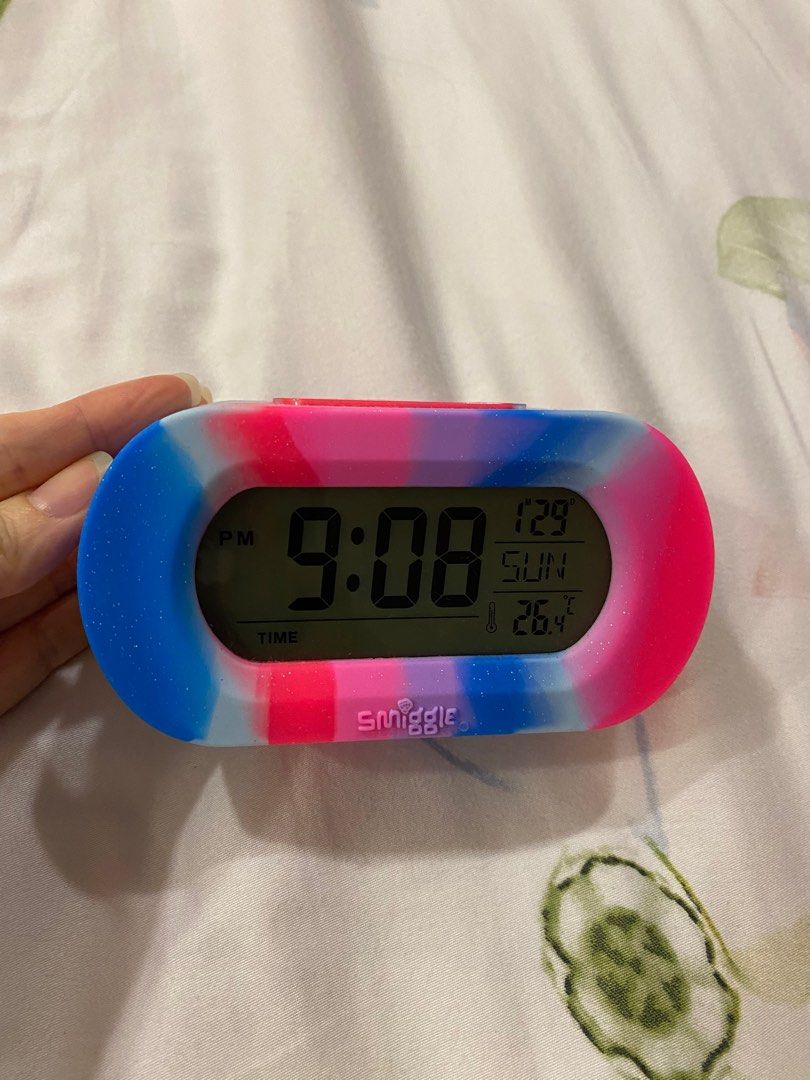 Smiggle alarm clock, Furniture & Home Living, Home Decor, Clocks on