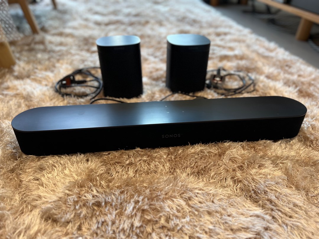 Sonos 2 Room Set with One (Gen 2)& Beam, 音響器材, Soundbar、揚聲器、藍牙喇叭、耳擴