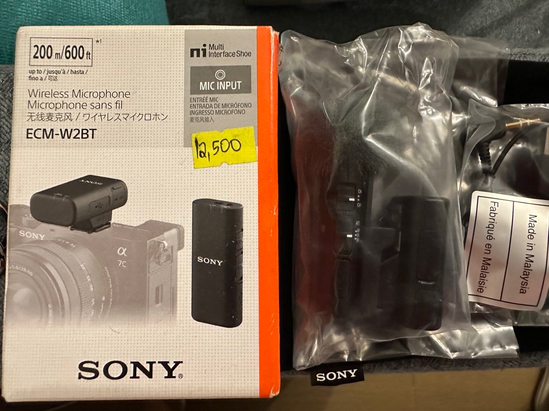 Sony ECM-W2BT Camera-Mount Digital Bluetooth Wireless Microphone System ...