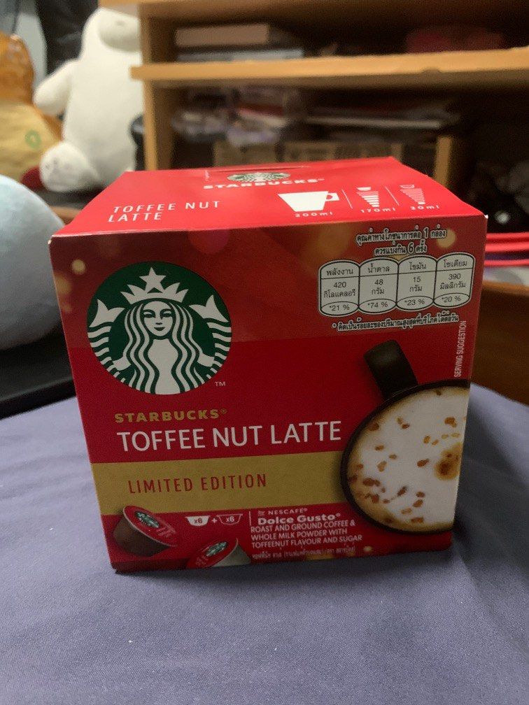 Starbucks Toffee Nut Latte Capsules, Food & Drinks, Beverages on Carousell