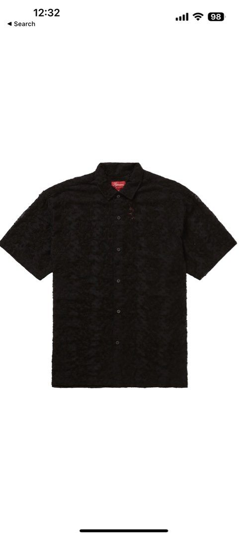 Supreme chainstitch chiffon shirt S