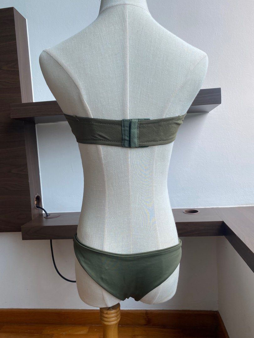 Swimmsuit Intimissimi khaki green bikini set, Women's Fashion, Swimwear