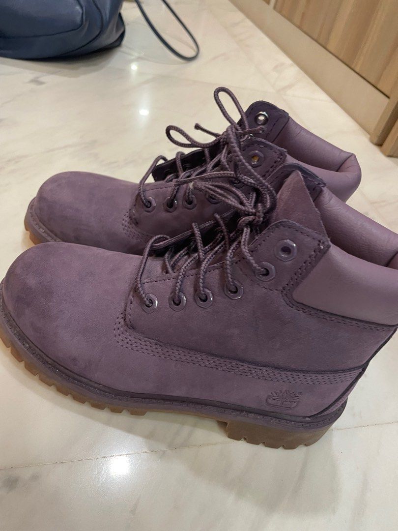 Purple timberlands clearance kids